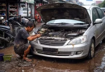 Tips Merawat Motor dan Mobil Setelah Terendam Banjir