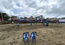 Idanoi dan Alo'oa Menangkan Pertandingan Bola Voli Pasir