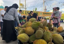 Ribuan Buah Bazar Durian BK Terjual  Hitungan Jam