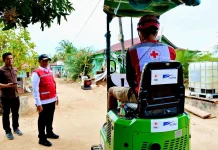 PMI Kerahkan Exacavator dan Pengobatan Gratis di Lopian Tapteng 