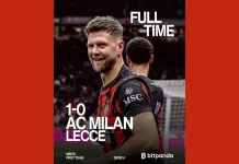 Fullkrug Bawa Milan Taklukkan Lecce