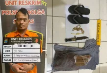 Polsek Sibolga Sambas Tangkap Pencuri Bersenjata Tajam