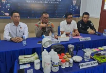 Polsek Samarinda Seberang Bongkar Produksi Narkotika Rumahan